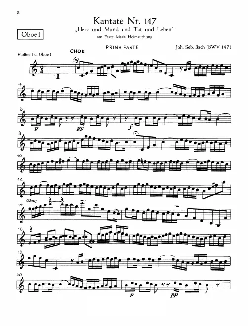 Oboe 1, 2, Oboe d'amore Oboe da caccia (English Horn) 1, 2