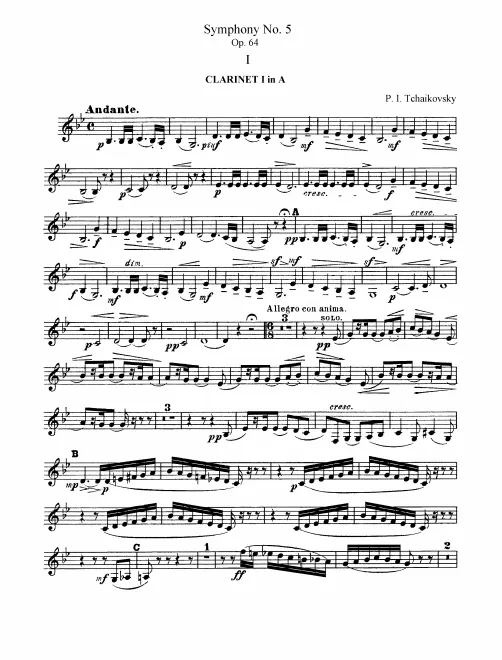Clarinet 1, 2 (A)