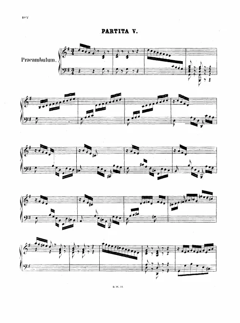 5. Partita in , BWV 829