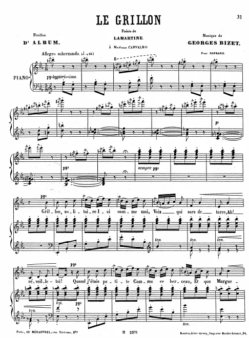 Complete Score (E Major: high voice and piano)