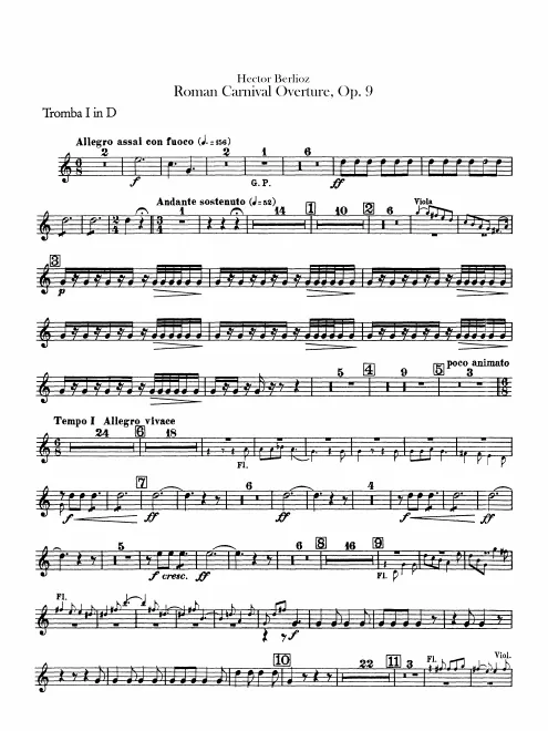 Trumpet 1, 2 (D); Cornet 1, 2 (A) Alternate parts in B (Cornet=Trumpet)