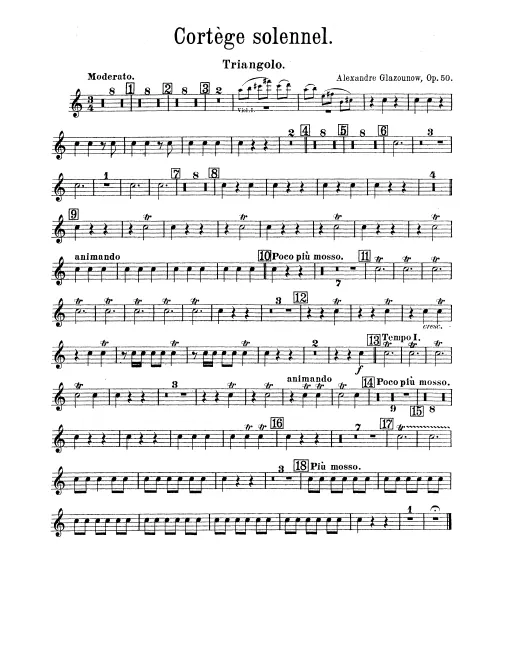 Triangle, Tambourine, Cymbals, Bass Drum
