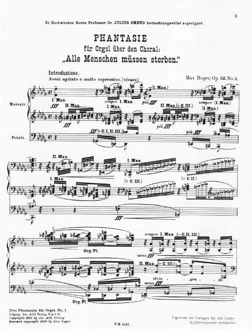 1. Phantasie über den Choral 'Alle Menschen müssen sterben'