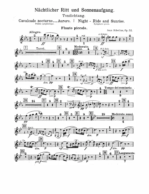 Piccolo, Flute 1, 2