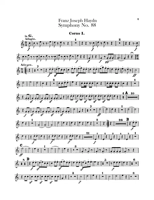 Horn 1, 2 (G/D)