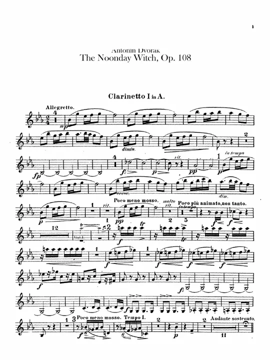 Clarinets 1, 2, Bass Clarinet (A)