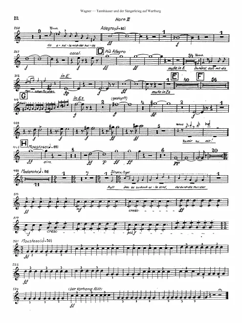 Horn 4 (F, E, E, B, C, D, G)