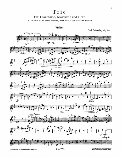 Violin (alternate for Clarinet)