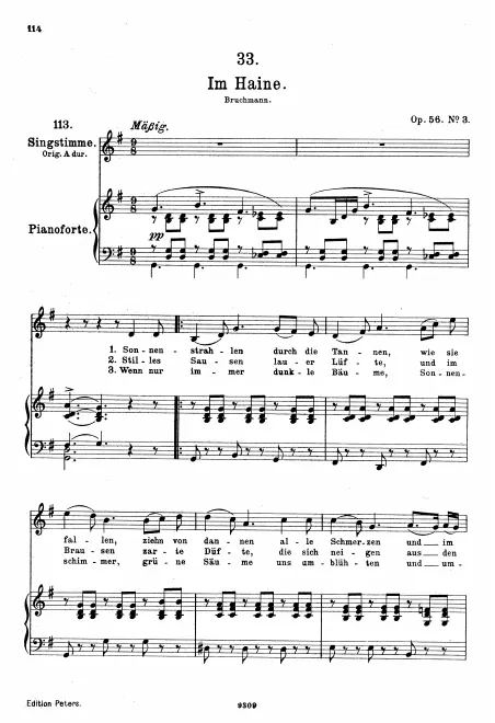 Complete Score (Medium voice, transposed to )