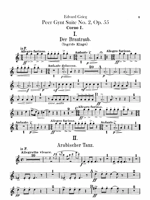 Horn 1, 2, 3, 4 (F/E)