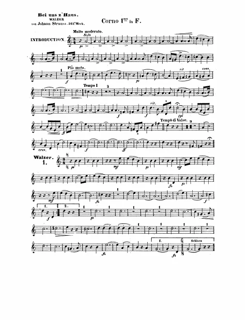 Horn 1, 2, 3, 4 (F)