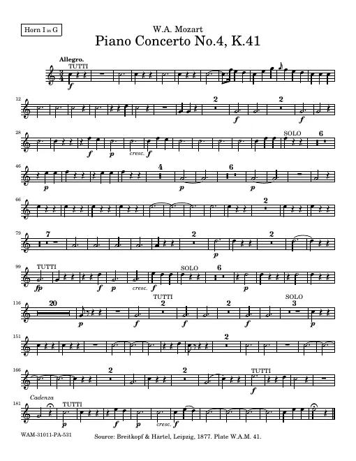 Horn 1, 2 (G)