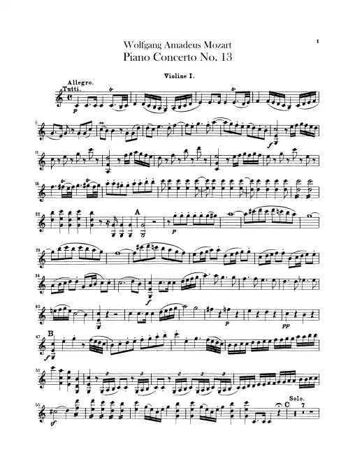 Violins I, II