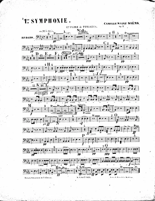 Timpani 1, 2, Cymbals