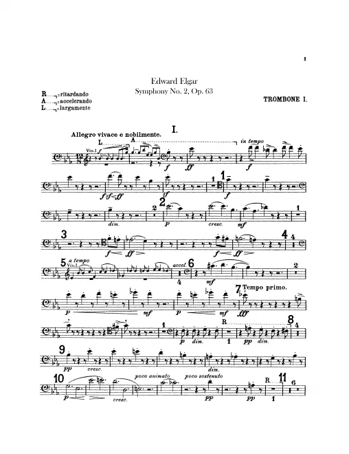 Trombone 1, 2, 3, Tuba