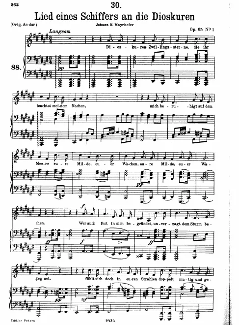 Complete Score (medium voice, transposed to )