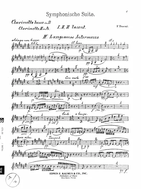 Clarinet 3 (A)/Bass Clarinet (B)