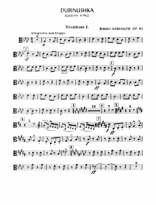 Trombone 1, 2, 3, Tuba