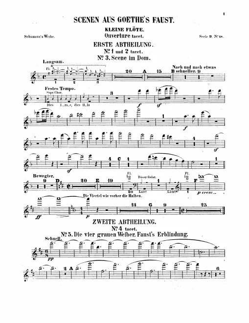 Piccolo, Flute 1, 2