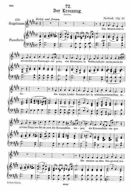 Complete Score (High voice, transposed to )