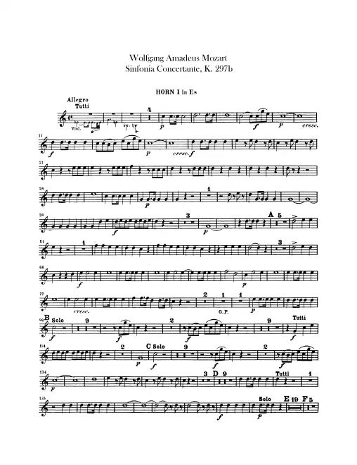 Horn 1, 2, Solo (in E)