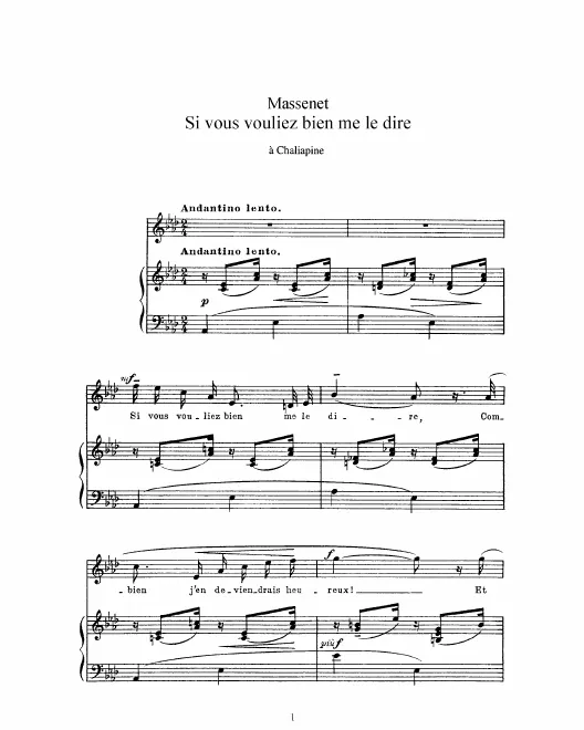 Complete Score (A Major: high voice and piano)