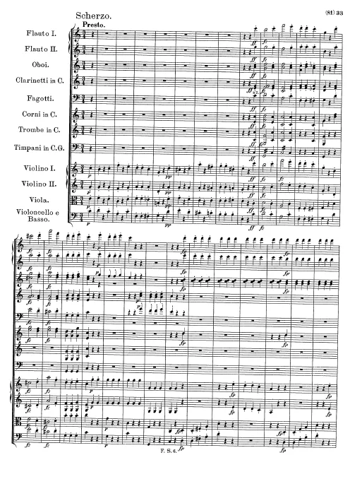 3. Scherzo. Presto – Più lento