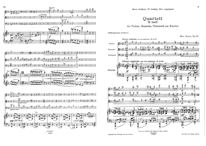 Piano Score and Parts