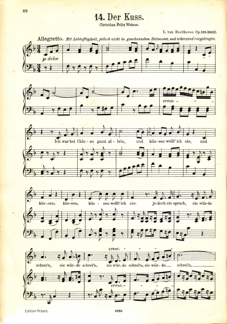 Complete Score (low voice, transposed to )