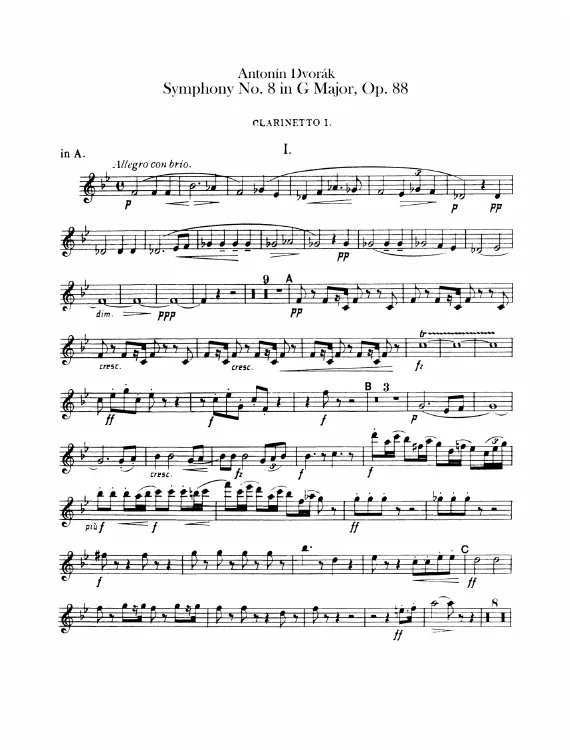 Clarinets 1, 2 (A, B)