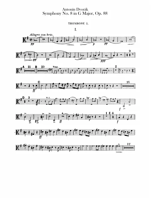 Trombone 1, 2, 3, Tuba