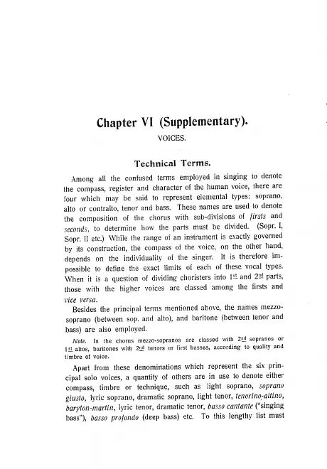 Chapter 6. (Supplementary). Voices