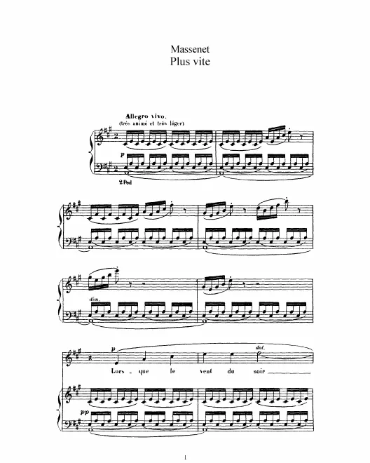 Complete Score (A Major: high voice and piano)