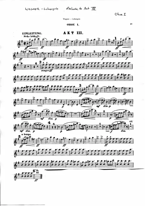 Oboe 1, 2, 3