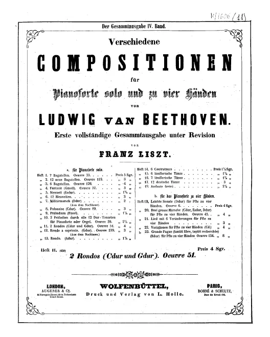 Heft 11. 2 Rondos, Op.51