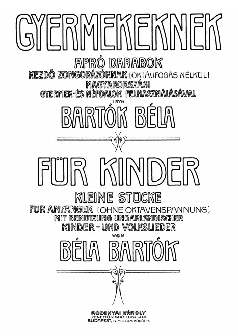Book 1 (Based on Hungarian Folksongs)