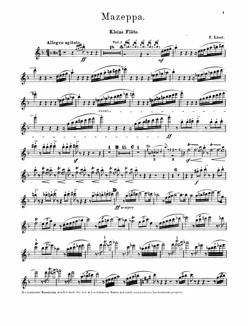 Piccolo, Flute 1, 2