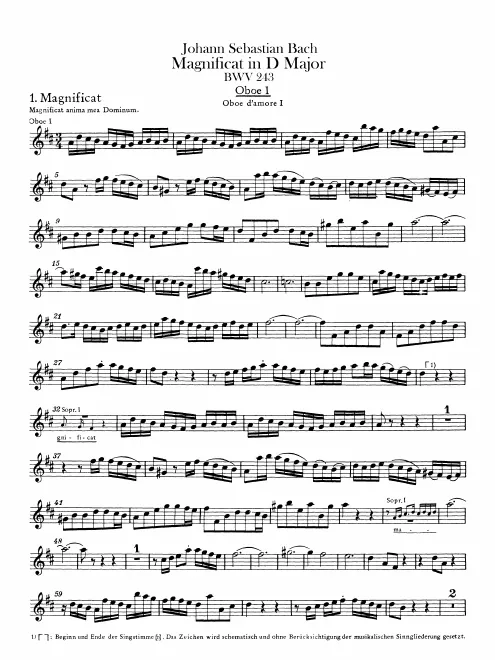 Oboe 1, 2 (both optionally also Oboe d'amore)