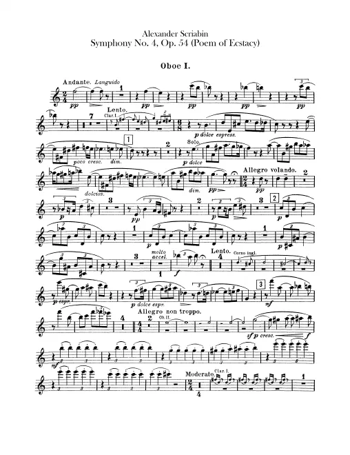 Oboe 1, 2, 3, English Horn