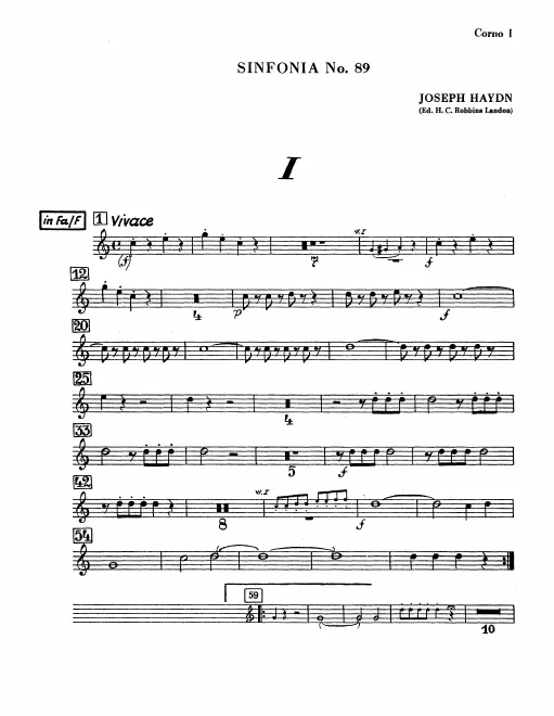 Horn 1, 2 (F/C)