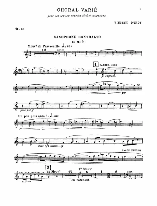 Solo Alto Saxophone (E)