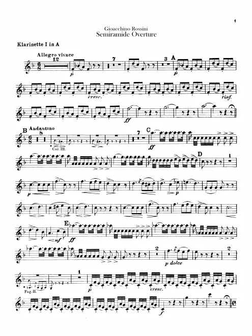 Clarinet 1, 2 (A)