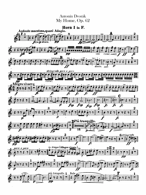 Horn 1, 2 (F), 3, 4 (C)