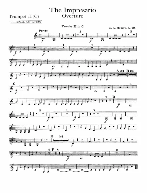 Trumpet 2 (C, Transposed in B♭)