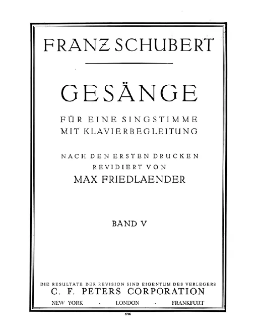 Complete Lieder, Book 5, part 1