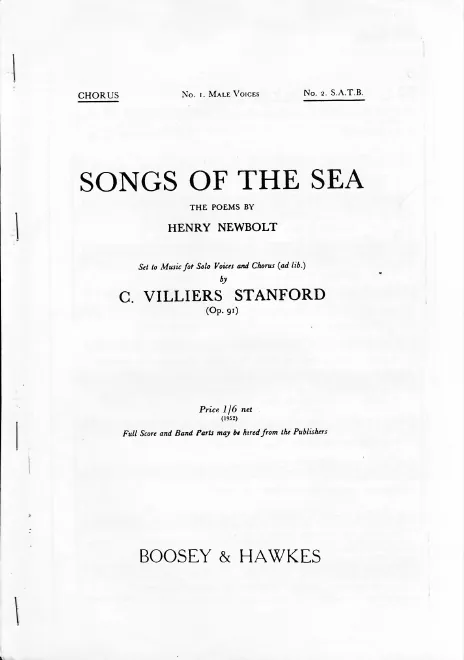 Choral Score (chorus only) SATB version