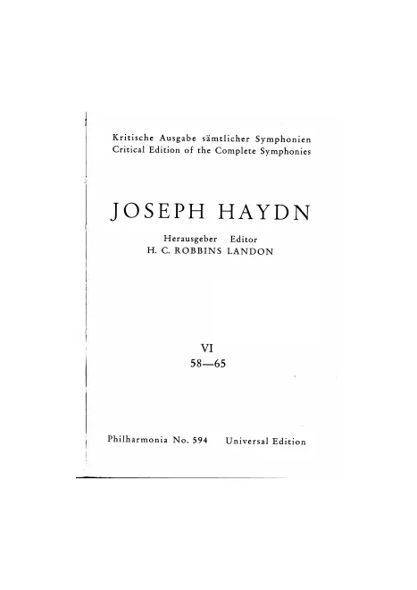 6. Symphonies Nos.58-65