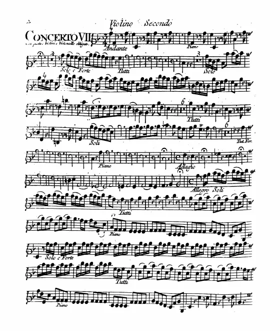 Violins II (solo and ripieno)