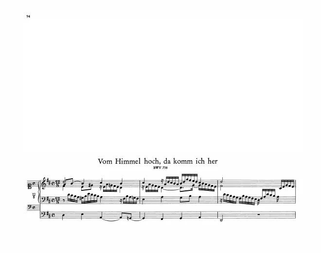 Vom Himmel hoch, da komm ich her, BWV 738