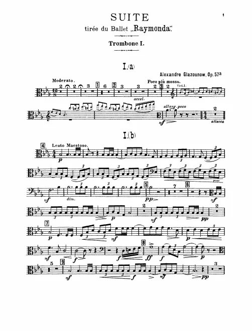 Trombone 1, 2, 3, Tuba